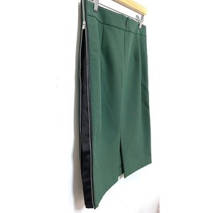 Zara Basic Women's Skirt Medium Dark Green Office Work Knee length Pencil Zipper